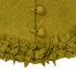 Hand Felted Wool Christmas Tree Skirt - Overlapping Flowers Border in Chartreuse Green - 64" - ARCADIA HOME